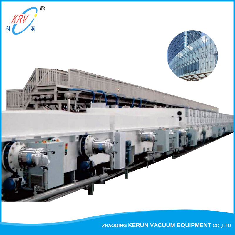 LOW-E Tirai Dinding Kaca Coating Line Produksi